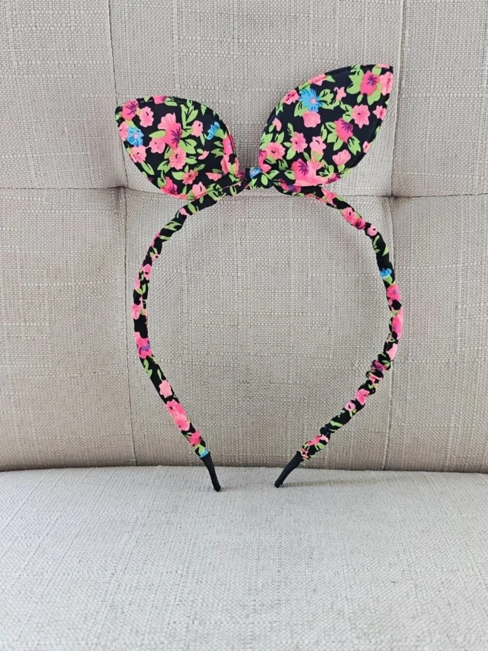 Floral Bunny Ear Headband Girls Hair Accessories Fashion Accessories Headband